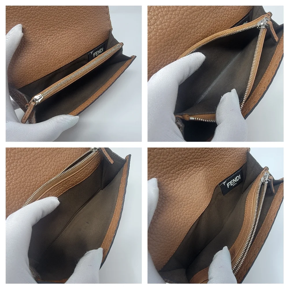 FENDI Peekaboo Selleria Leather Long Wallet - Picture 8 of 10